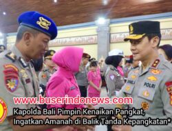 Kapolda Bali Pimpin Kenaikan Pangkat, Ingatkan Amanah di Balik Tanda Kepangkatan
