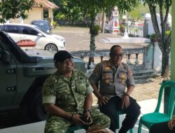 Kapolsek Tomo AKP Baban Kusbandi beserta anggota melaksanakan kunjungan Silaturahmi ke Koramil Tomo