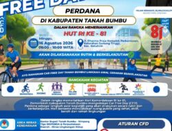 CFD Perdana Tanah Bumbu Meriahkan HUT RI Ke-81 dengan Olahraga UMKM dan Edukasi Lingkungan.