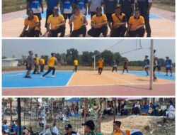 Kapolsek Ujungjaya Bersama Anggota polsek ujungjaya Ikuti Tournament Bola Voli Antar Instansi HUT RI ke-81