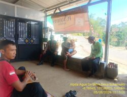Aipda Agus Sukmana melaksanakan giat Sambang/ silaturahmi kamtibmas ke warga masyarakat.