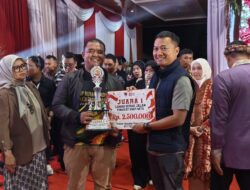 Malam Puncak HUT RI ke -81 Kapolres Pagar Alam Adam Purbantoro Berikan Piagam Dan Uang Pembinaan Kepada Para Juara