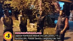 Laporan Keributan Masuk via Call Center 110, Personil UKL Polsek Dentim Langsung Cek TKP