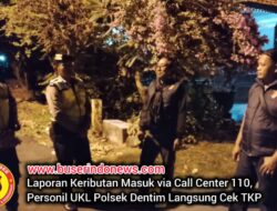 Laporan Keributan Masuk via Call Center 110, Personil UKL Polsek Dentim Langsung Cek TKP