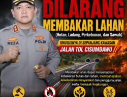 Polres Sumedang Imbau Masyarakat Stop Bakar Lahan ,Khususnya di Sepanjang Tol Cisumdawu