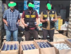 Tim Gabungan Intel Korem 045 Garuda Jaya Dan Tim Bea Cukai Pangkalpinang Berhasil Mengagalkan Peredaran Rokok Ilegal Di Desa Tua Tunu