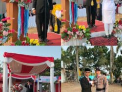 Martan Edy Wijaya Pimpin Upacara Penurunan Sang Saka Merah Putih HUT RI KE 81 