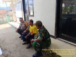 Aipda Agus Sukmana Bersama Danpos Tanjungmedar Laksanakan Anjangsana dan Silaturahmi TNI/Polri dengan Warga