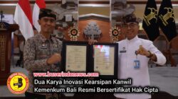 Dua Karya Inovasi Kearsipan Kanwil Kemenkum Bali Resmi Bersertifikat Hak Cipta
