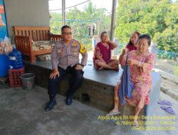 Aipda Agus Sukmana melaksanakan giat Sambang/ silaturahmi kamtibmas ke warga masyarakat
