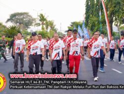 Semarak HUT ke-81 TNI, Pangdam IX/Udayana Perkuat Kebersamaan TNI dan Rakyat Melalui Fun Run dan Baksos Kesehatan