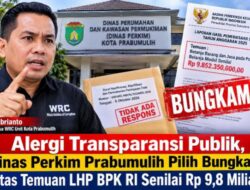Alergi Transparansi Publik, Dinas Perkim Prabumulih Pilih Bungkam Atas Temuan LHP BPK RI Senilai Rp 9,8 Miliar