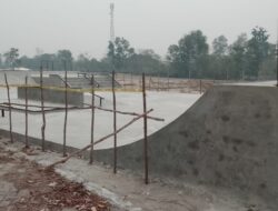 Baru Seumur Jagung, Proyek Lapangan Skateboard Stadion Sukma Negara Kobar Sudah Retak